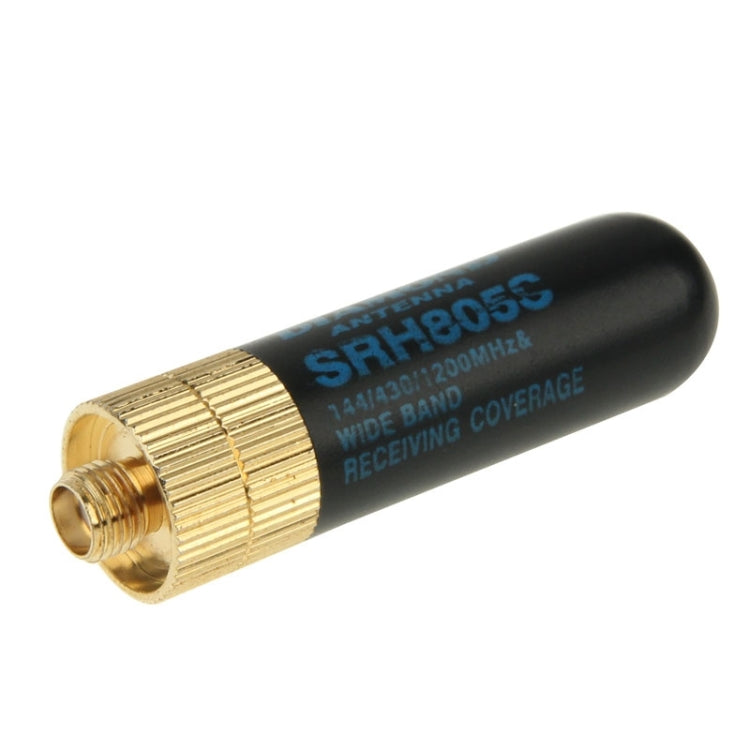 SRH805S Antena de radio portátil de doble banda SMA-F permanente VHF + UHF corta, longitud de la antena: 4,5 cm