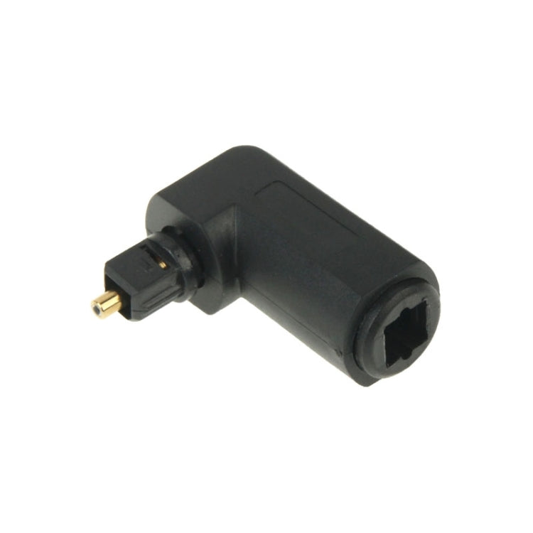 Adaptador de Audio Digital TOSLINK óptico de ángulo recto de 90 grados cuadrado a cuadrado chapado en oro de alta calidad, Round Audio Optical Fiber