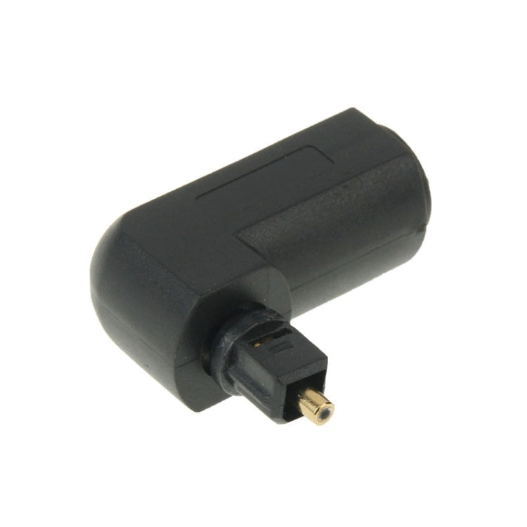 Adaptador de Audio Digital TOSLINK óptico de ángulo recto de 90 grados cuadrado a cuadrado chapado en oro de alta calidad, Round Audio Optical Fiber