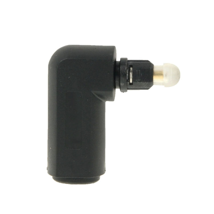 Adaptador de Audio Digital TOSLINK óptico de ángulo recto de 90 grados cuadrado a cuadrado chapado en oro de alta calidad, Round Audio Optical Fiber