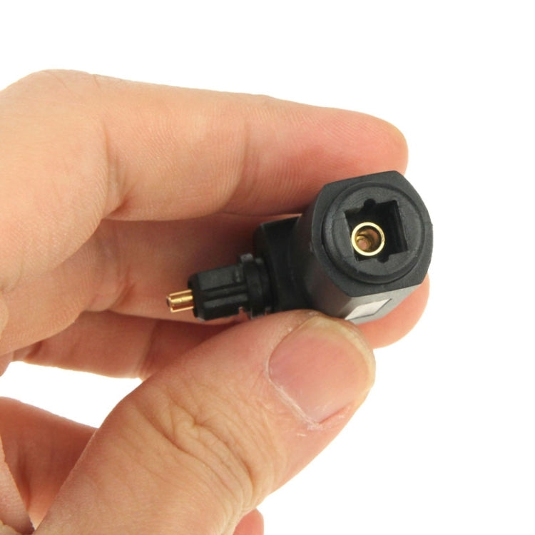 Adaptador de Audio Digital TOSLINK óptico de ángulo recto de 90 grados cuadrado a cuadrado chapado en oro de alta calidad, Round Audio Optical Fiber