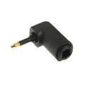 Adaptador de fibra óptica de 90 grados, cuadrado chapado en oro de alta calidad a fibra óptica de Audio redondo, 90 Degree Round Audio Optical Fiber