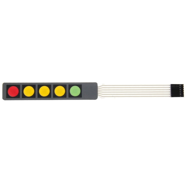 10 PCS Matrix 1 x 5 teclas Teclado de interruptor de membrana