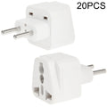 20PCS Adaptador de enchufe de la UE Convertidor de viaje de toma de corriente, EU Plug(20 PCS)