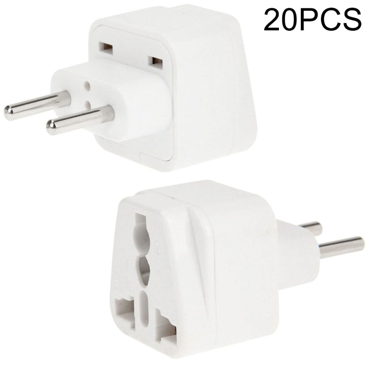 20PCS Adaptador de enchufe de la UE Convertidor de viaje de toma de corriente, EU Plug(20 PCS)