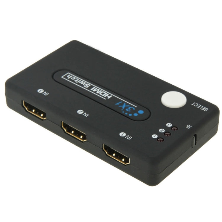 Mini selector 3x1 HD 1080P HDMI V1.3 con control remoto para HDTV / STB / DVD / Proyector / DVR, 1x3 HDMI V1.3