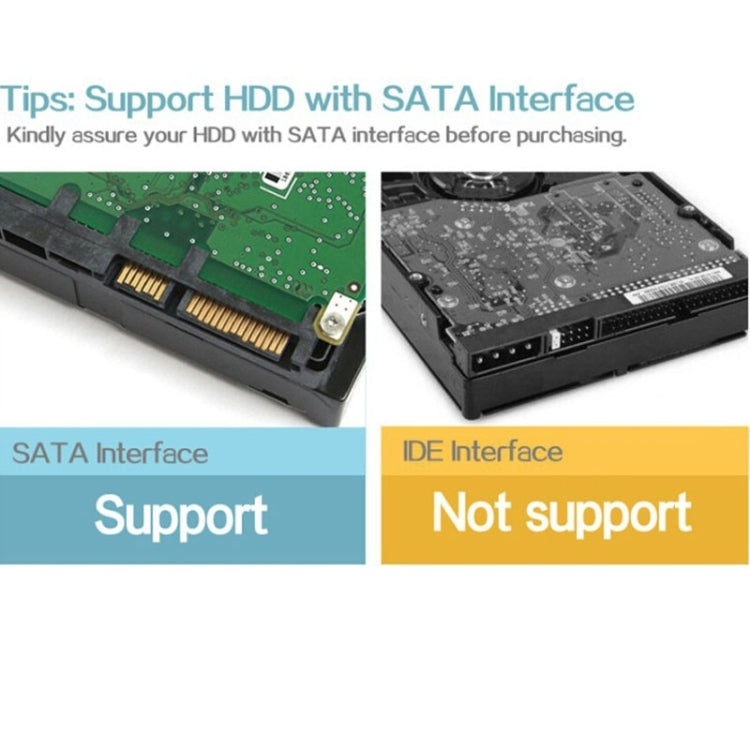 ORICO 6619US3 Estación de acoplamiento de disco duro USB 3.0 a SATA de supervelocidad de 5 Gbps para disco duro de 2,5 pulgadas/3,5 pulgadas, 6619US3