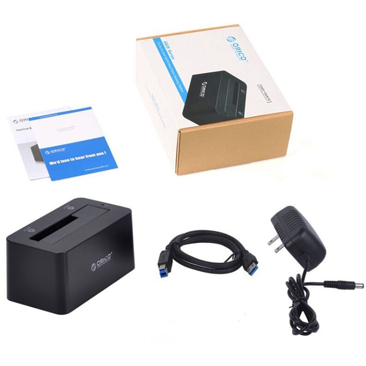 ORICO 6619US3 Estación de acoplamiento de disco duro USB 3.0 a SATA de supervelocidad de 5 Gbps para disco duro de 2,5 pulgadas/3,5 pulgadas, 6619US3