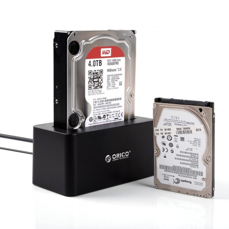 ORICO 6619US3 Estación de acoplamiento de disco duro USB 3.0 a SATA de supervelocidad de 5 Gbps para disco duro de 2,5 pulgadas/3,5 pulgadas, 6619US3