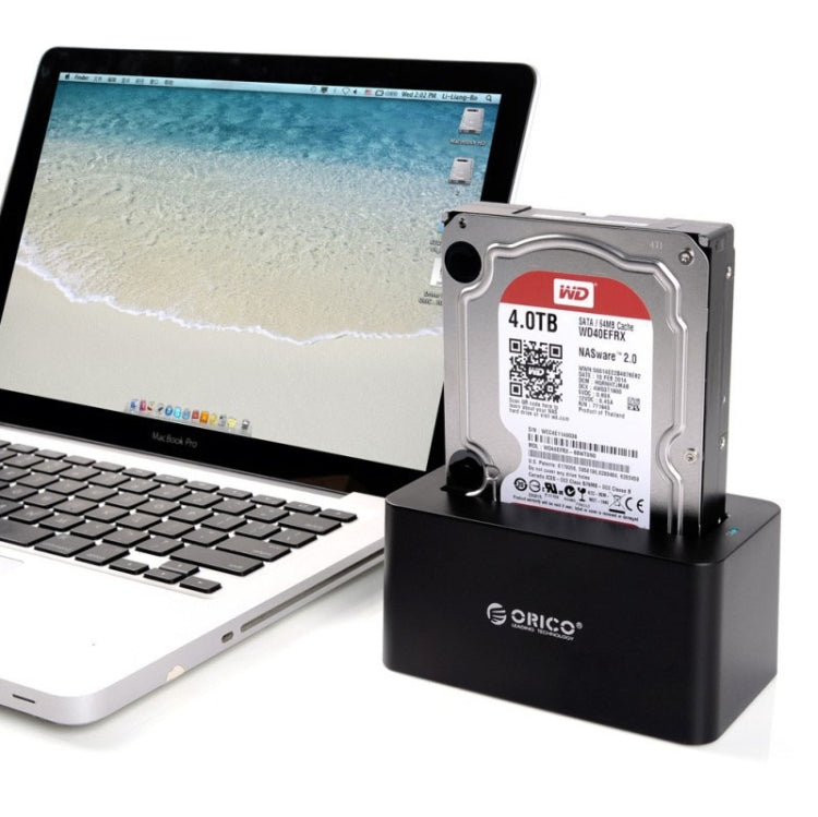 ORICO 6619US3 Estación de acoplamiento de disco duro USB 3.0 a SATA de supervelocidad de 5 Gbps para disco duro de 2,5 pulgadas/3,5 pulgadas, 6619US3