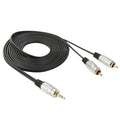 Cable de audio estéreo con conector de 3,5 mm a 2 RCA macho, longitud: 3 m, 2 RCA, Length: 3m