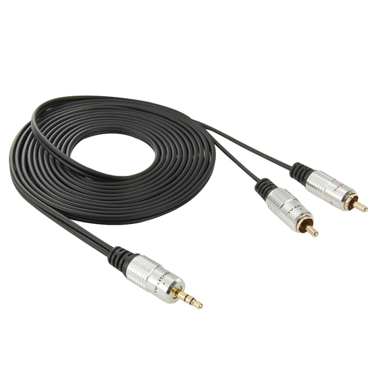 Cable de audio estéreo con conector de 3,5 mm a 2 RCA macho, longitud: 3 m, 2 RCA, Length: 3m