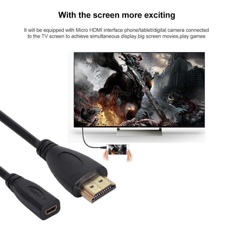 Cable adaptador HDMI macho a micro HDMI hembra de 20 cm, HDMI to Micro HDMI