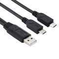 Cable USB 2.0 macho a 2 micro USB macho, longitud: unos 30 cm, USB 2.0 AM  to 2 Micro USB