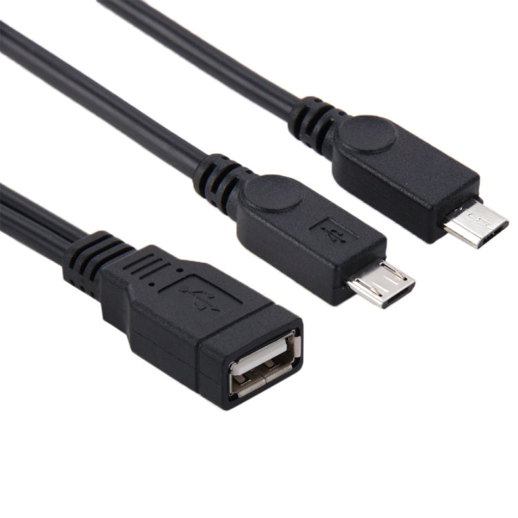 Cable USB 2.0 hembra a 2 micro USB macho, longitud: unos 30 cm, USB 2.0 AF to 2 Micro USB