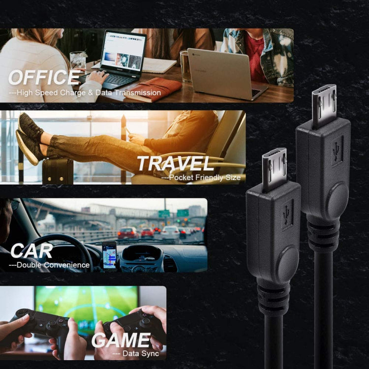 Cable USB 2.0 hembra a 2 micro USB macho, longitud: unos 30 cm, USB 2.0 AF to 2 Micro USB