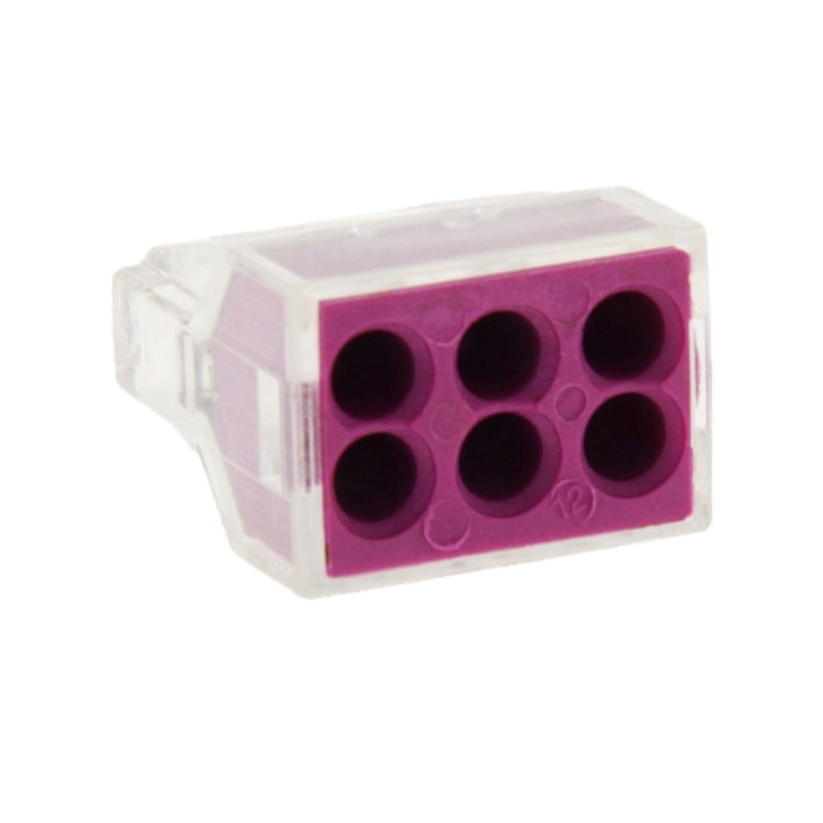 Conector de cable a presión de caja de conexiones de 6 pines, 10 Uds., para área seccional, cable duro de 1-2,5 milímetros cuadrados