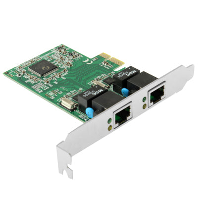 Adaptador de tarjeta controladora PCI-Express Dual Gigabit Ethernet 2 puertos RJ45 10/100/1000 BASE-T (IO-PCE8111-2GLAN), 2 Ports RJ45