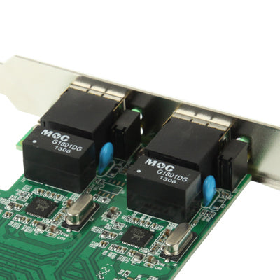 Adaptador de tarjeta controladora PCI-Express Dual Gigabit Ethernet 2 puertos RJ45 10/100/1000 BASE-T (IO-PCE8111-2GLAN), 2 Ports RJ45