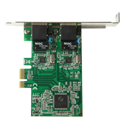 Adaptador de tarjeta controladora PCI-Express Dual Gigabit Ethernet 2 puertos RJ45 10/100/1000 BASE-T (IO-PCE8111-2GLAN), 2 Ports RJ45