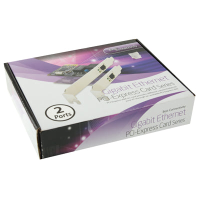 Adaptador de tarjeta controladora PCI-Express Dual Gigabit Ethernet 2 puertos RJ45 10/100/1000 BASE-T (IO-PCE8111-2GLAN), 2 Ports RJ45