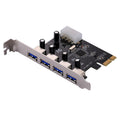Tarjeta controladora USB 3.0 4 puertos PCI-E Express 5Gbps, 4 Ports USB 3.0