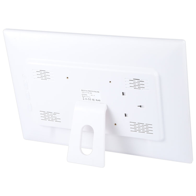 Marco de fotos digital con reproductor multimedia de música y películas de 17 pulgadas con control remoto, programa Mstar V59, compatible con puerto USB / tarjeta SD / HD, altavoz estéreo incorporado