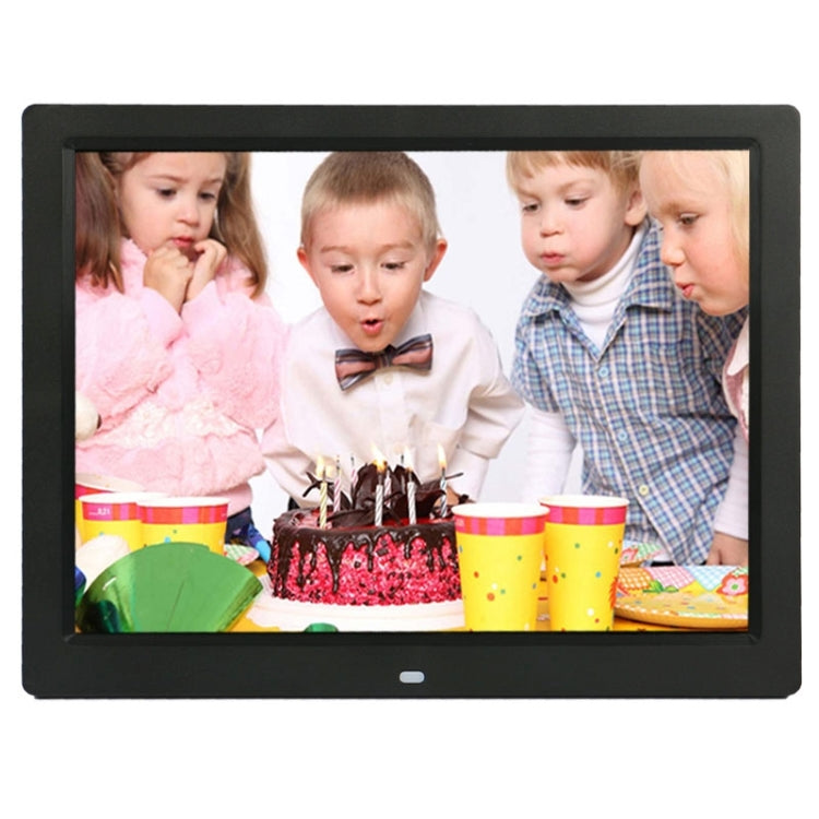 Marco de fotos digital multimedia con pantalla LED de 14 pulgadas con soporte y reproductor de música y películas, compatible con entrada de tarjeta USB / SD / MS / MMC