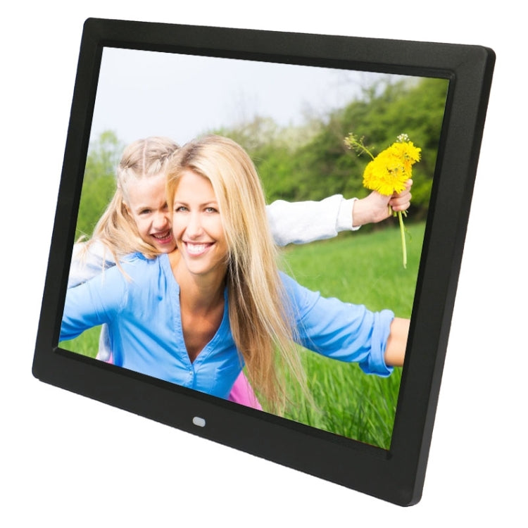 Marco de fotos digital multimedia con pantalla LED de 14 pulgadas con soporte y reproductor de música y películas, compatible con entrada de tarjeta USB / SD / MS / MMC