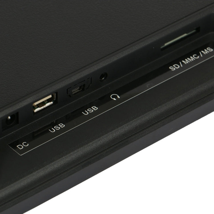 Marco de fotos digital multimedia con pantalla LED de 14 pulgadas con soporte y reproductor de música y películas, compatible con entrada de tarjeta USB / SD / MS / MMC