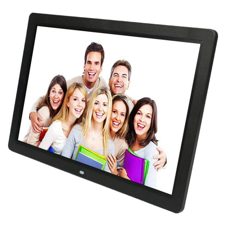 Marco de fotos digital multimedia con pantalla LED HD 1080P de 17 pulgadas con soporte y reproductor de música y películas, compatible con entrada de tarjeta USB / SD / MS / MMC, 17 inch