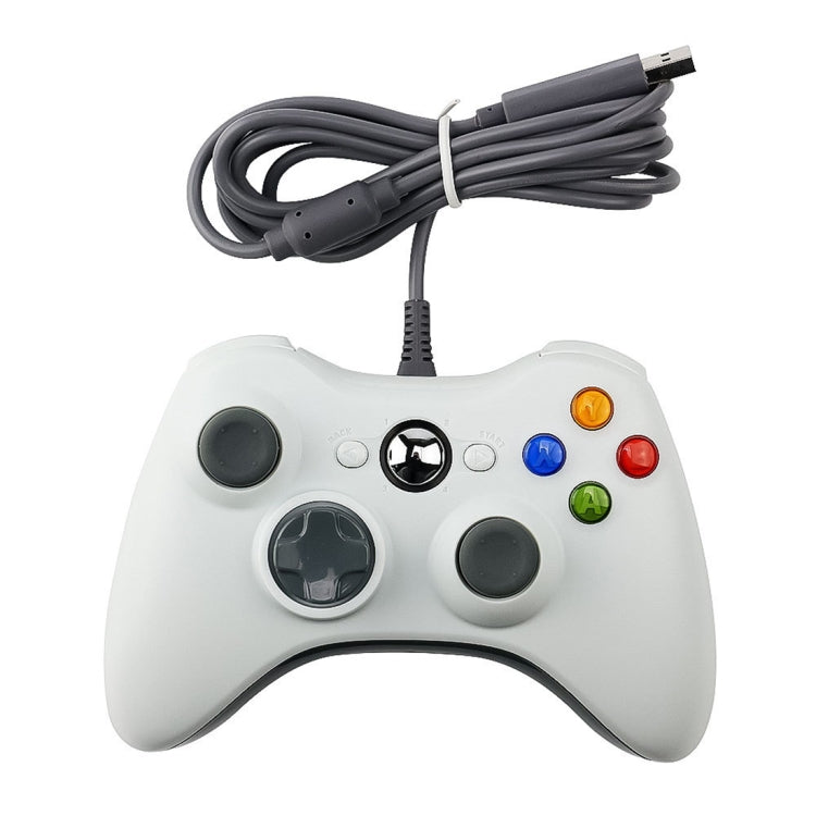 Controlador con cable USB 2.0 Gamepad para XBOX360, Plug and Play, Longitud del cable: 2,5 m, For XBOX360, For XBOX360 (Black)