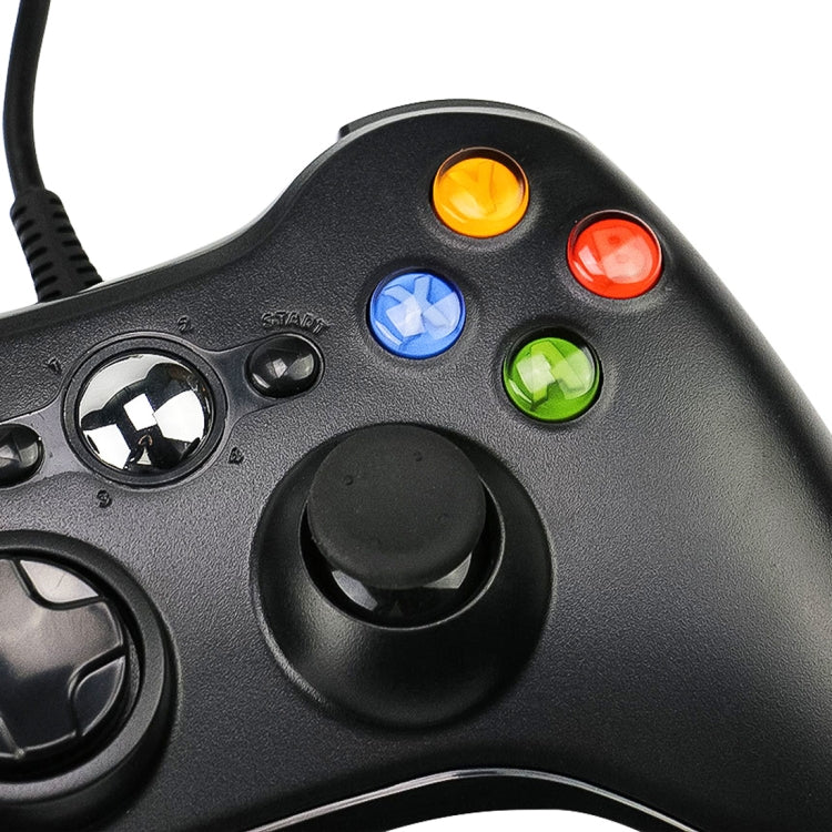 Controlador con cable USB 2.0 Gamepad para XBOX360, Plug and Play, Longitud del cable: 2,5 m, For XBOX360, For XBOX360 (Black)
