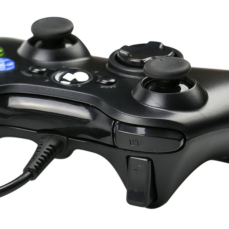 Controlador con cable USB 2.0 Gamepad para XBOX360, Plug and Play, Longitud del cable: 2,5 m, For XBOX360, For XBOX360 (Black)