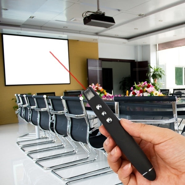PP-1000 Presentación multimedia Control remoto de PowerPoint Puntero láser RF de 2,4 GHz con receptor USB