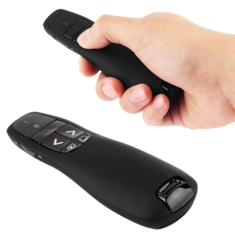 Presentador multimedia con puntero láser y receptor USB para proyector/PC/portátil, distancia de control: 15 m (R400)
