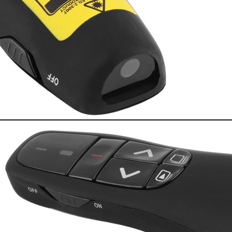 Presentador multimedia con puntero láser y receptor USB para proyector/PC/portátil, distancia de control: 15 m (R400)