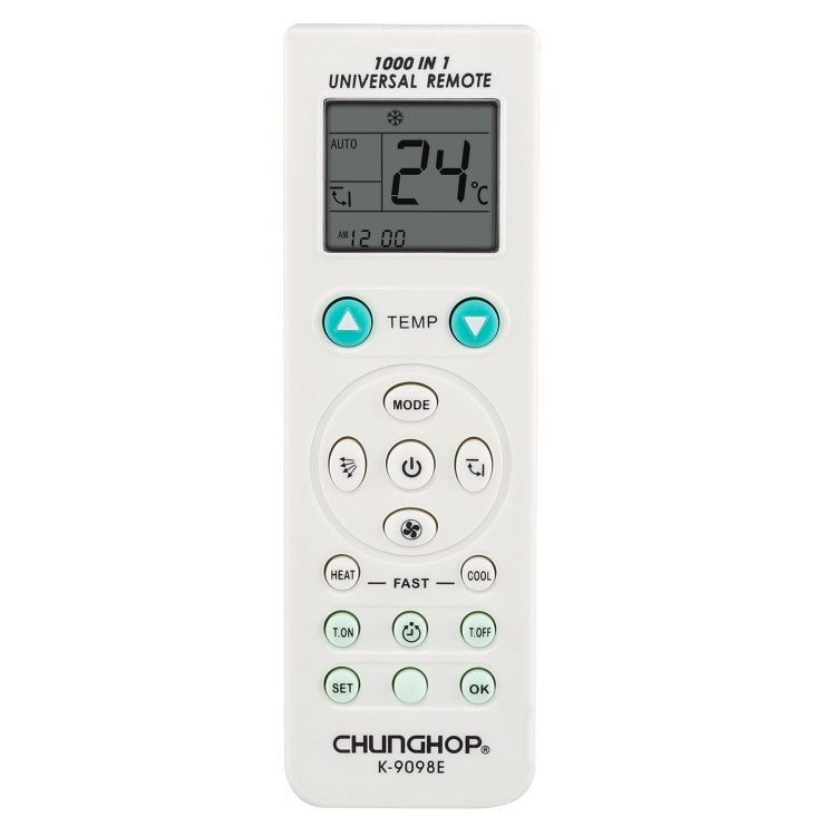 Control remoto universal de aire acondicionado Chunghop (K-9098E), K-9098E