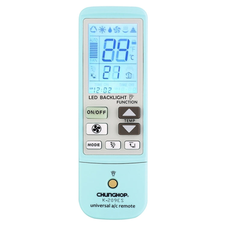 Control remoto universal para aire acondicionado K-209ES, función de termómetro de soporte