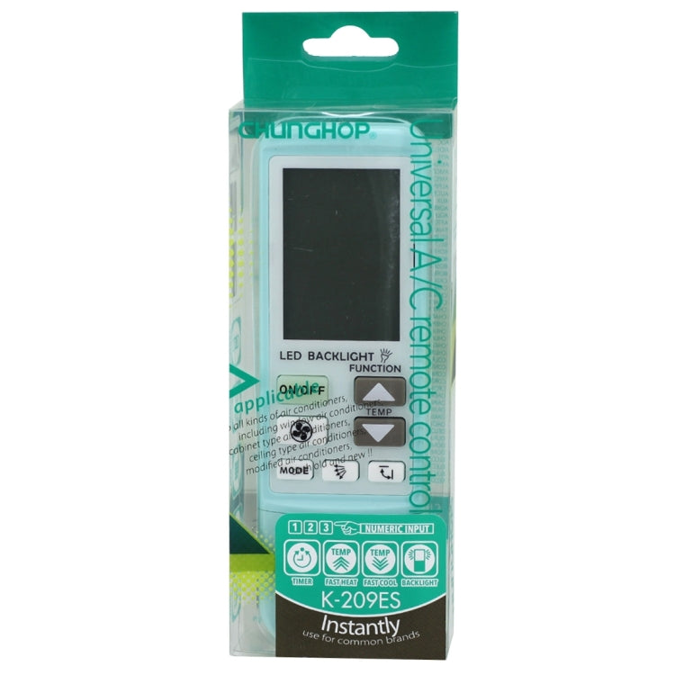 Control remoto universal para aire acondicionado K-209ES, función de termómetro de soporte