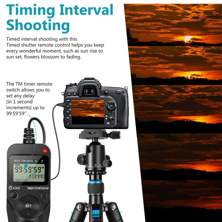 Aputure AP-TR3N Cable remoto del temporizador LCD para Nikon D5100,D3100, D7000, D5000, D90, AP-TR3N