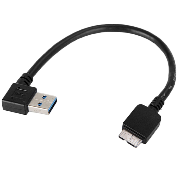 Cable adaptador USB 3.0 macho a micro USB 3.0 macho, curvado a la derecha, longitud: 12 cm, Right Angle (Length: 12cm)
