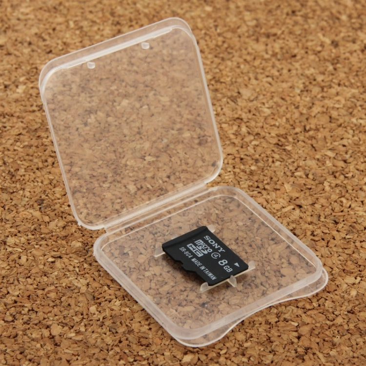 Caja de tarjetas de almacenamiento de plástico transparente de 100 piezas para tarjeta Micro SD (tarjeta TF), TF Card