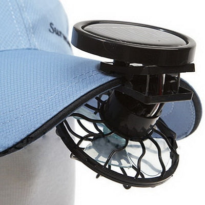 Mini ventilador portátil de refrigeración de viaje con celda de energía solar con clip