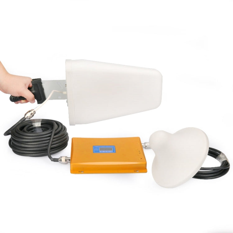 Amplificador de señal móvil LED WCDMA 2100MHz y GSM 900MHz/repetidor de señal con antena periódica logarítmica