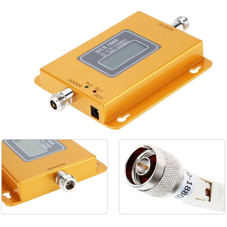 Amplificador de señal de teléfono móvil DCS 1800MHz/repetidor de señal LCD con antena de ventosa, DCS 1800MHz