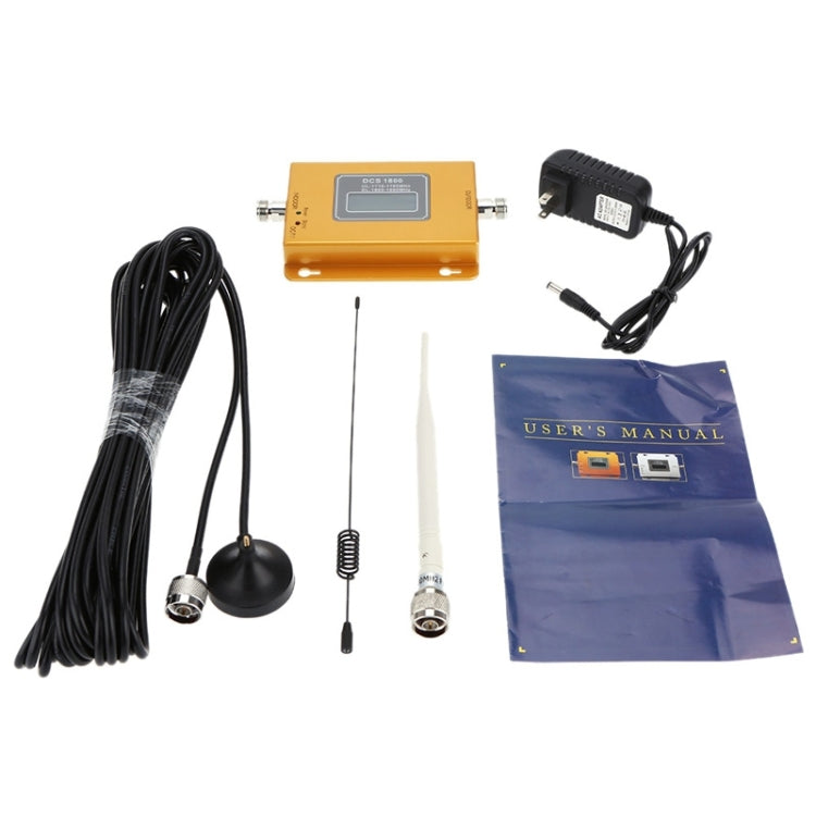 Amplificador de señal de teléfono móvil DCS 1800MHz/repetidor de señal LCD con antena de ventosa, DCS 1800MHz