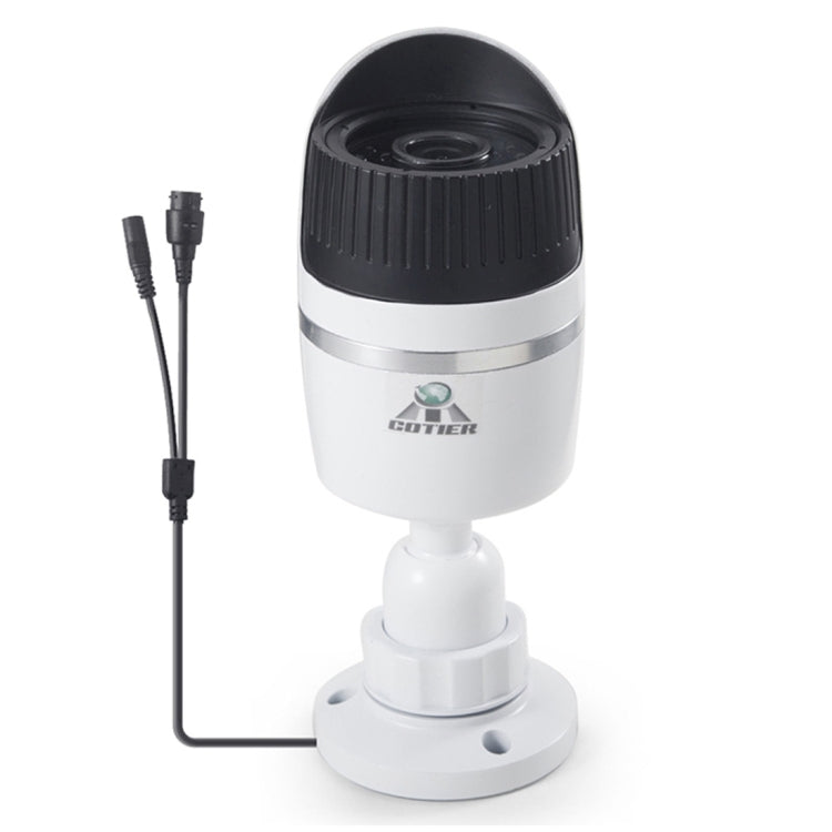 Kit NVR de cámara IP tipo bala de 4 canales H.264 720P HD, visión nocturna IR de 30 m, entrada de vídeo/audio compatible, 4CH H.264 720P