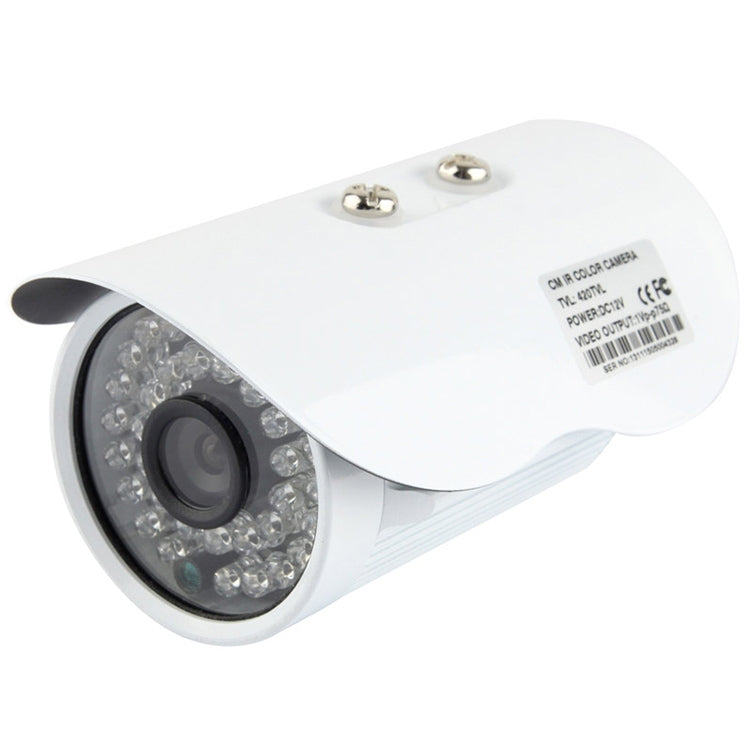 Cámara infrarroja en color de material metálico con lente CMOS 420TVL de 6 mm con 36 LED, distancia IR: 20 m, CMOS 103060 36LED