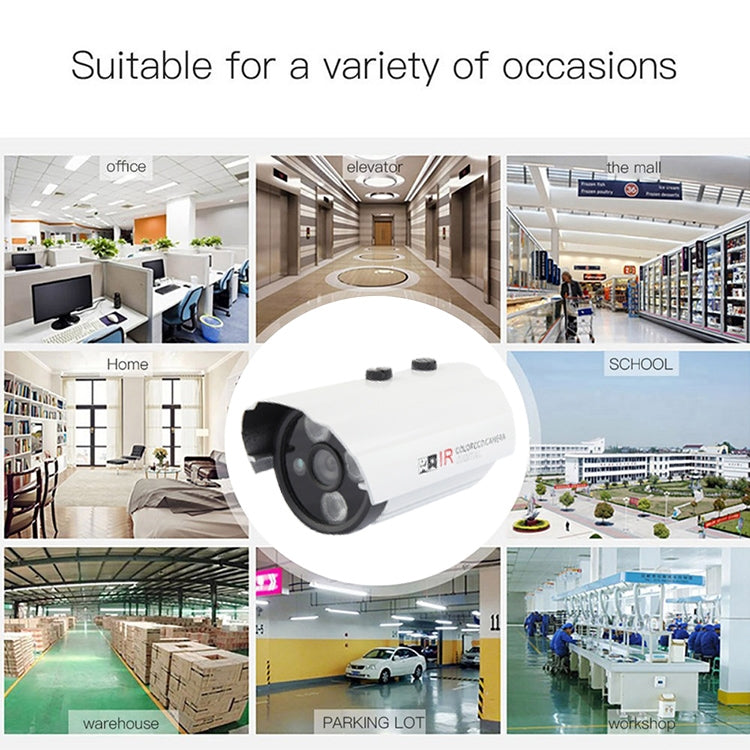 CMOS 420TVL Lente de 6 mm Matriz de material metálico Cámara infrarroja en color LED con 3 LED, Distancia IR: 20 m, CMOS 103060 3LED